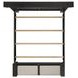 Paterson Black and Gray King Upholstered Storage Panel Bed with LED