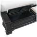 Paterson Black and Gray King Upholstered Storage Panel Bed with LED