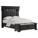 Paterson Black and Gray Upholstered Storage Bedroom Set with LED