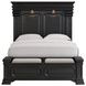 Paterson Black and Gray Upholstered Storage Bedroom Set with LED