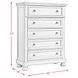 Kingsley Cherry Brown 5 Drawer Chest