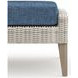 Carezza Dark Blue and Natural Upholstered 5 Piece Conversation Set