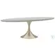 Semper Whisper Of Gold 96" Oval Dining Table