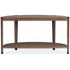 Kaysen Wallaby and Matte Black Demilune Sofa Table