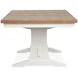 Crownfall Whisper White and Cerused Nutmeg 92" Extendable Rectangular Dining Table