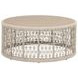 Knit Beige Round Outdoor Occasional Table Set