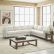 Kona White Leather 4 Piece Modular Sectional