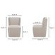 Cormac Warm Sand Performance Fabric Upholstered Dining Chair