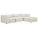 Lowtide Warm White 4 Piece Modular Lounge Sectional with Pillows