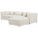 Lowtide Warm White 4 Piece Modular Lounge Sectional with Pillows