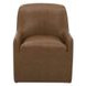 Maisie Tan Leather Upholstered Dining Chair