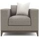 Noel Gray Upholstered Lounge Chair with Pillow