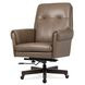 Lenia Rich Brown Leather Upholstered Swivel Tilt Executive Chair
