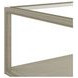 Glaze Bezel Square Glass Top Cocktail Table