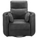 Radius Vintage Slate Leather Swivel Glider Power Recliner with USB Charging