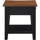 Joplin Black and Brown Square End Table