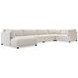 Parker Cream 5 Piece Modular Sectional with LAF Chaise and Pillows