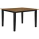 Joplin Black and Brown 54" Extendable Square Counter Height Table