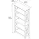 Key West Washed Gray 5 Shelf Bookcase