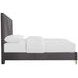 Symmetry Gray King Upholstered Panel Bed