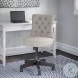 Key West Light Gray Mid Back Tufted Swivel Office Chair
