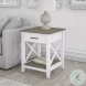Key West Pure White and Shiplap Gray End Table