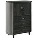 Skyline Onyx and Gray Upholstered Panel Bedroom Set