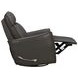 Roxy Abby Dark Gray Leather Manual Swivel Glider Recliner