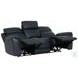 Sorellian Opulent Navy Leather Power Reclining Living Room Set