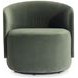 Crosby Green Upholstered Swivel Accent Chair