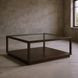 Glaze Cola Square Glass Top Cocktail Table