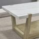 Perth White Rectangular Marble Cocktail Table with Casters
