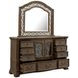 Durango Willadeene Brown 9 Drawer Dresser with Arched Mirror
