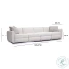 Perry Cream Chenille Modular Long Sofa