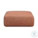Hangover Sedona Red Textured Fabric Ottoman