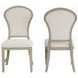 Gwendolyn Cerused Taupe Upholstered Dining Side Chair Set of 2