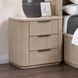 Henry Sand 3 Drawer Nightstand with USB Charging