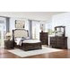 Lyndhurst Walnut and Beige Upholstered Storage Sleigh Bedroom Set