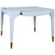 Lacey Light Blue Square Game Table with 2 Drawers