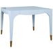 Lacey Light Blue Square Game Table with 2 Drawers
