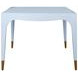 Lacey Light Blue Square Game Table with 2 Drawers