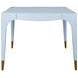 Lacey Light Blue Square Game Table with 2 Drawers