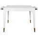 Lacey White Square Game Table with 2 Drawers