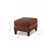 Lachlan Pecan Leather Upholstered Rectangular Ottoman
