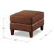 Lachlan Pecan Leather Upholstered Rectangular Ottoman