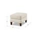 Lachlan Vanilla Leather Upholstered Rectangular Ottoman