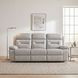 Laconia Silver Double Reclining Sofa