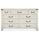 Chesters Mill Alabaster 9 Drawer Dresser with Rectangular Mirror