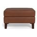 Lachlan Pecan Leather Upholstered Rectangular Ottoman