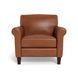Lachlan Nutmeg Leather Upholstered Accent Chair